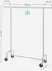 Chromowany wieszak na ubrania mobilna garderoba 150 cm Podgląd zdjęcia produktu 35