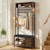 VEVOR Appendiabiti da ingresso 80 x 30 x 180 cm, Anteprima dell’immagine prodotto 1
