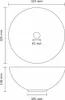 Technical drawing of a sink showing its dimensions. Náhled obrázku produktu
