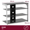 TV- & HiFi-Rack 1629 Rauchglas – Medienrack mit Produktbild-Vorschau 3