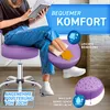 TRESKO® Taboret obrotowy z oparciem 150 kg Fioletowy | Podgląd zdjęcia produktu 3