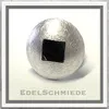 Edelschmiede925 üppiger Silberring eismatt mit eckigem Onyx Produktbild-Vorschau 1