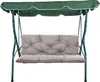 3 sitzer Hollywoodschaukel auflagen Grau 160 x 60 x 50 cm Produktbild-Vorschau 1