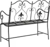 Ławka ogrodowa vidaXL, 2-osobowa, 104 x 54 x 93 cm, stal, Podgląd zdjęcia produktu 6