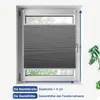 Sekey Wabenplissee ohne Bohren 50x130cm Doppelplissee  Grau Produktbild-Vorschau 6