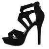 van-hill Damen Peep-Toe Plateau Stiletto Sandaletten mit Produktbild-Vorschau 1
