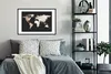 MuchoWow® MuchoWow® Gerahmtes Poster Weltkarte - Braun - Produktbild-Vorschau 2