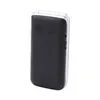A black flip phone is shown from the back, angled slightly to the left, on a white background. Produktbild-Vorschau