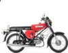 A red Simson motorcycle is shown against a white background. Voir les images du produit