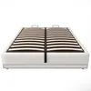 A white bed frame with wooden slats is shown against a white background. Produktbild-Vorschau