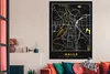 MuchoWow® Poster Halle - Stadtplan - Gold - Karte - Produktbild-Vorschau 3