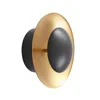 Lindby LED-Wandleuchte Tiama, Metall, schwarz/gold, Ø 20 cm Produktbild-Vorschau 1