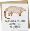 Mr. & Mrs. Panda Grußkarte Nasenbär - Weiß - Geschenk, Produktbild-Vorschau 1