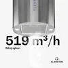Klarstein digestor, voľne zavesený ostrovný digestor, Náhľad obrázku produktu 4