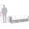 vidaXL Gartensofa mit Kissen 3-Sitzer Schwarz Poly Rattan Produktbild-Vorschau 10