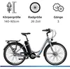 Zündapp Green 2.7 E Bike Damenfahrrad 26 Zoll grau Produktbild-Vorschau 3