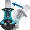 A Makita LED work light is shown in multiple positions to demonstrate its adjustable head. Anteprima dell’immagine prodotto