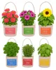 UNUS Blumentopf Pflanzbeutel aus Jute - buntes 6er Set Produktbild-Vorschau 1