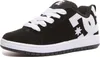 A single black and white DC Shoes Court Graffik skateboard sneaker is shown from a side angle against a white background. Anteprima dell’immagine prodotto