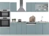 Küchenzeile Vicco R-Line Blau-Grau 300 cm mit Hochschrank, Produktbild-Vorschau 8