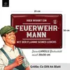 Blechschild - Hier wohnt ein Feuerwehrmann mit der Flamme Produktbild-Vorschau 3