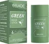 A green box and a green cylindrical container for a green tea mask stick. Náhled obrázku produktu
