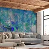 Vlies Fototapete - Peacock Feathers 450x315 cm Tiere Produktbild-Vorschau 2