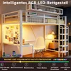STILVORA Hochbett 90x200cm mit Schreibtisch und Produktbild-Vorschau 4