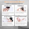 Collage of four images showing benefits of filtered shower water. Produktbild-Vorschau