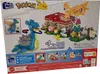 The back of a toy box showing a Mega Pokemon building set with various Pokemon figures and structures. Náhľad obrázku produktu