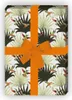 Tropisches Retro Geschenkpapier mit Palmwedeln & Kolibris, Produktbild-Vorschau 1