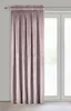A pink curtain hangs on a curtain rod in front of a window. Podgląd zdjęcia produktu
