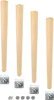 Beine aus Buchenholz, 72 cm – Trapezform, unbehandelt, mit Produktbild-Vorschau 1