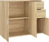 vidaXL Kredens dąb sonoma 91x29,5x75 cm Materiał Podgląd zdjęcia produktu 9