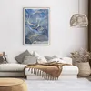 Gerahmtes Poster - Rahmen in heller Eiche - Gold Blau Farbe Produktbild-Vorschau 7