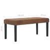 vidaXL Sitzbank 106 cm Braun Wildleder-Optik -  Truhen- & Produktbild-Vorschau 8