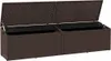 vidaXL Garten-Auflagenbox Braun 220x50x58 cm Poly Rattan Produktbild-Vorschau 3