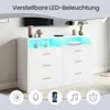 VASAGLE Kommode mit LED-Beleuchtung und Ladestation, 6 Produktbild-Vorschau 6