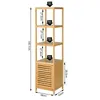 WOLTU Standregal Badregal Bambus Holzregal mit 5 Produktbild-Vorschau 3