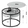 Couchtisch Couchtisch Höhenverstellbarer Runder, 2-facher Produktbild-Vorschau 5