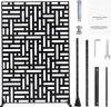 SucceBuy Sichtschutz aus Metall, 119,4 x 193,2 cm, Produktbild-Vorschau 1