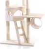 Wiltec Kratzbaum 240-260 cm beige/weiß, Katzenkratzbaum Produktbild-Vorschau 3