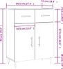 vidaXL Sideboard Weiß 69,5x34x90 cm Holzwerkstoff Produktbild-Vorschau 8