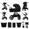 A collage of a black Kinderkraft NEA 2 stroller in various configurations and with accessories. Anteprima dell’immagine prodotto
