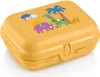 A yellow Tupperware snack box with a safari-themed illustration on the lid. Náhled obrázku produktu