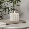 Świeca Led woskowa filarowa FLAMME DOT biała 9,5cm Podgląd zdjęcia produktu 1