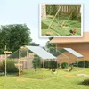 PawHut Hühnerstall Freilaufgehege aus Stahl, 3 x 8 x 1,95 m Produktbild-Vorschau 3