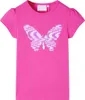 vidaXL Kinder-T-Shirt mit Flügelärmeln Dunkelrosa 116 Produktbild-Vorschau 7