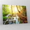 Bilder auf glas - Park Wasserfall Wasser - 70x50cm - Produktbild-Vorschau 4