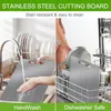 Titan Schneidebrett 46x30 cm | Schneidebrett Edelstahl | Produktbild-Vorschau 4